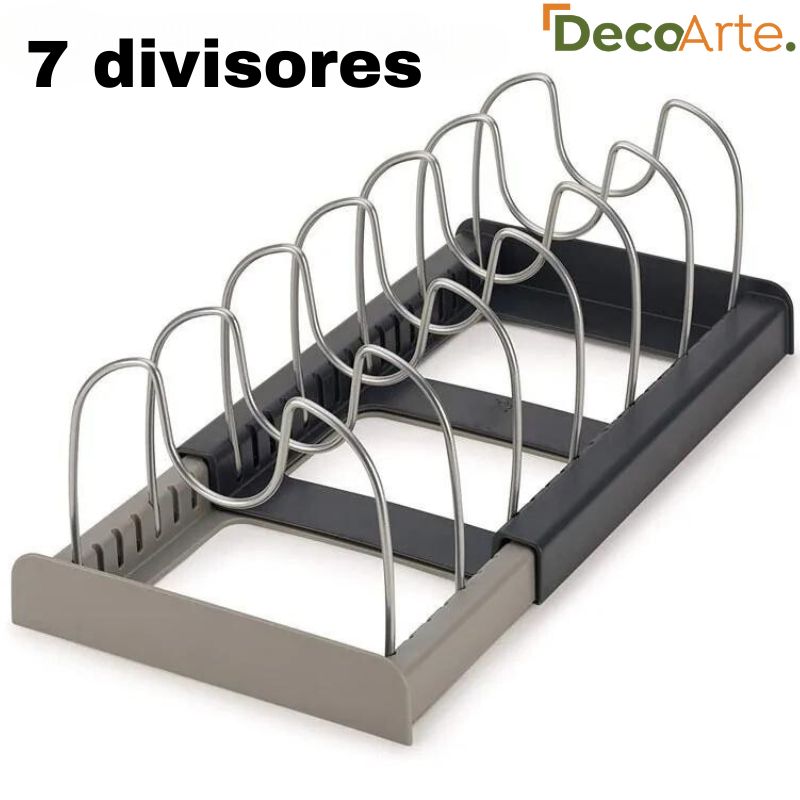 Rack de aço Flexível: Expansível para Panelas e Utensílios