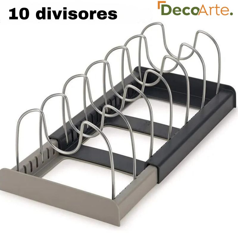 Rack de aço Flexível: Expansível para Panelas e Utensílios