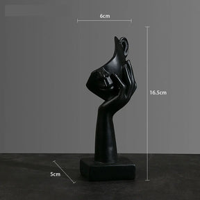 Mystic Mask: Estatueta de Máscara Abstrata em Resina