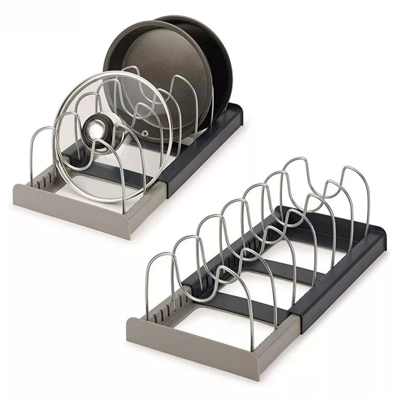 Rack de aço Flexível: Expansível para Panelas e Utensílios