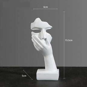 Mystic Mask: Estatueta de Máscara Abstrata em Resina