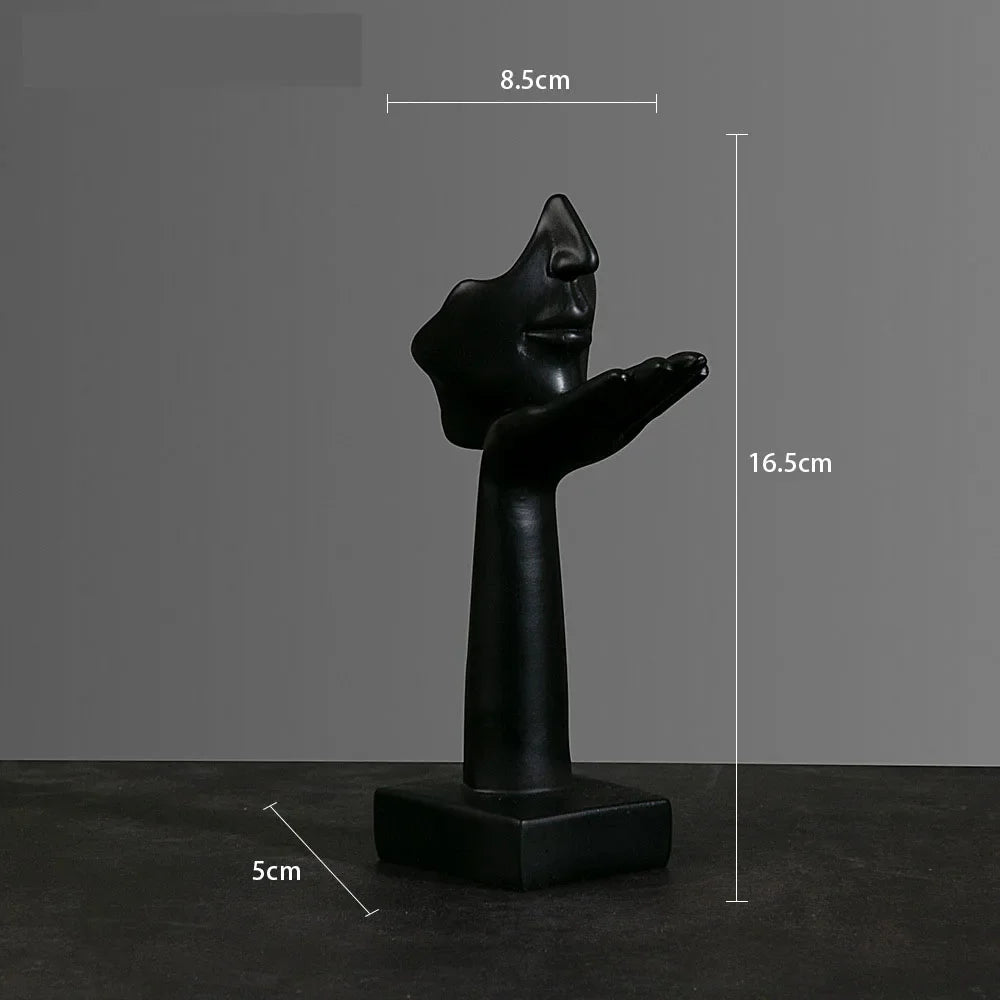 Mystic Mask: Estatueta de Máscara Abstrata em Resina