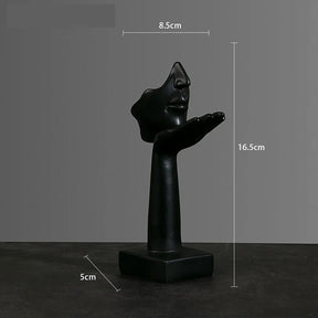 Mystic Mask: Estatueta de Máscara Abstrata em Resina