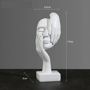 Mystic Mask: Estatueta de Máscara Abstrata em Resina