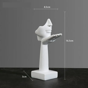 Mystic Mask: Estatueta de Máscara Abstrata em Resina