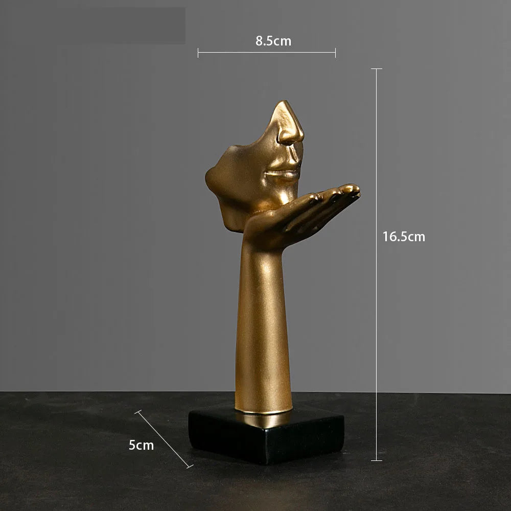 Mystic Mask: Estatueta de Máscara Abstrata em Resina