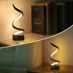 Spiral Light: Candeeiro de Mesa LED Regulável