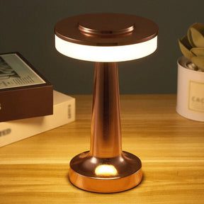 Retro Glow: Lâmpada de Mesa LED Regulável